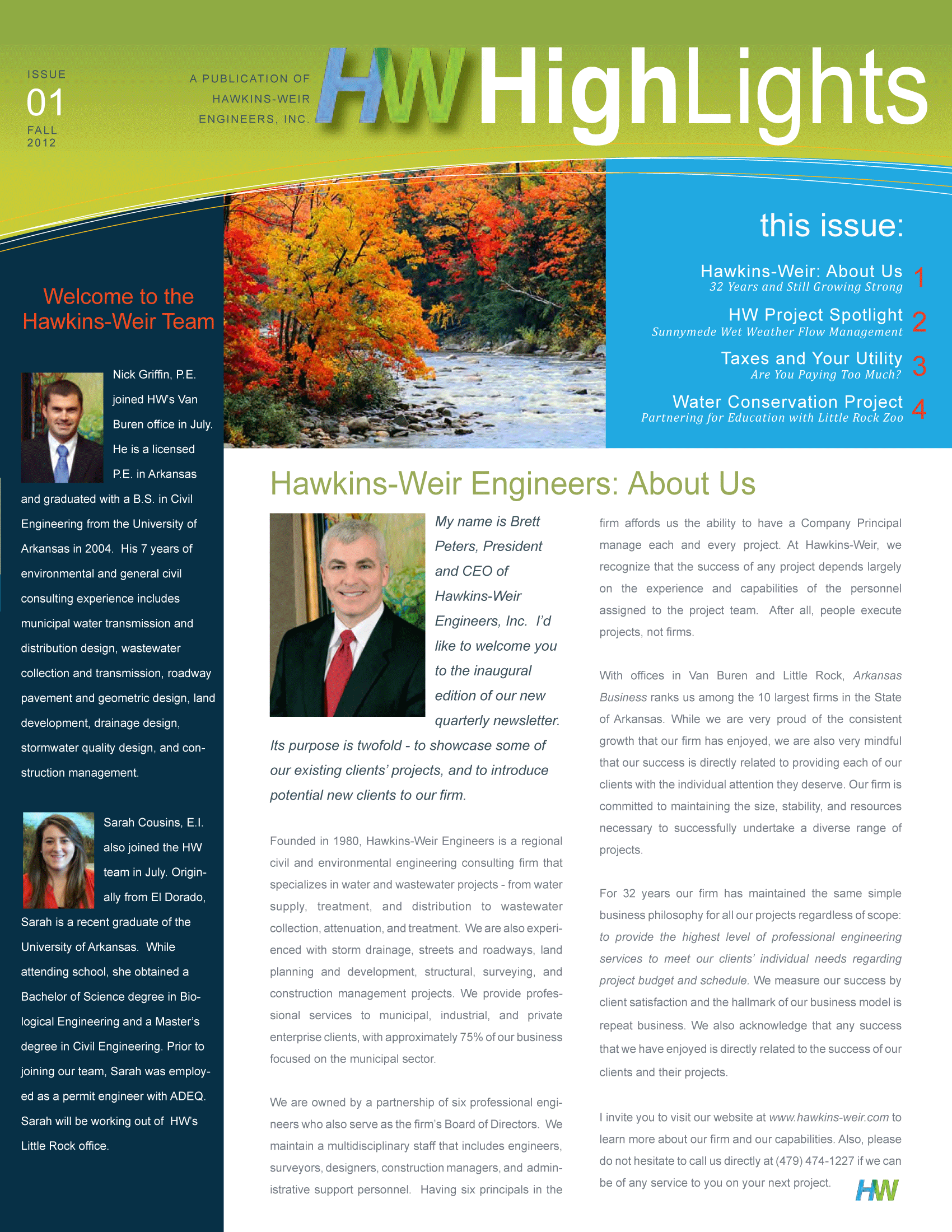 HW Newsletter Fall 2012