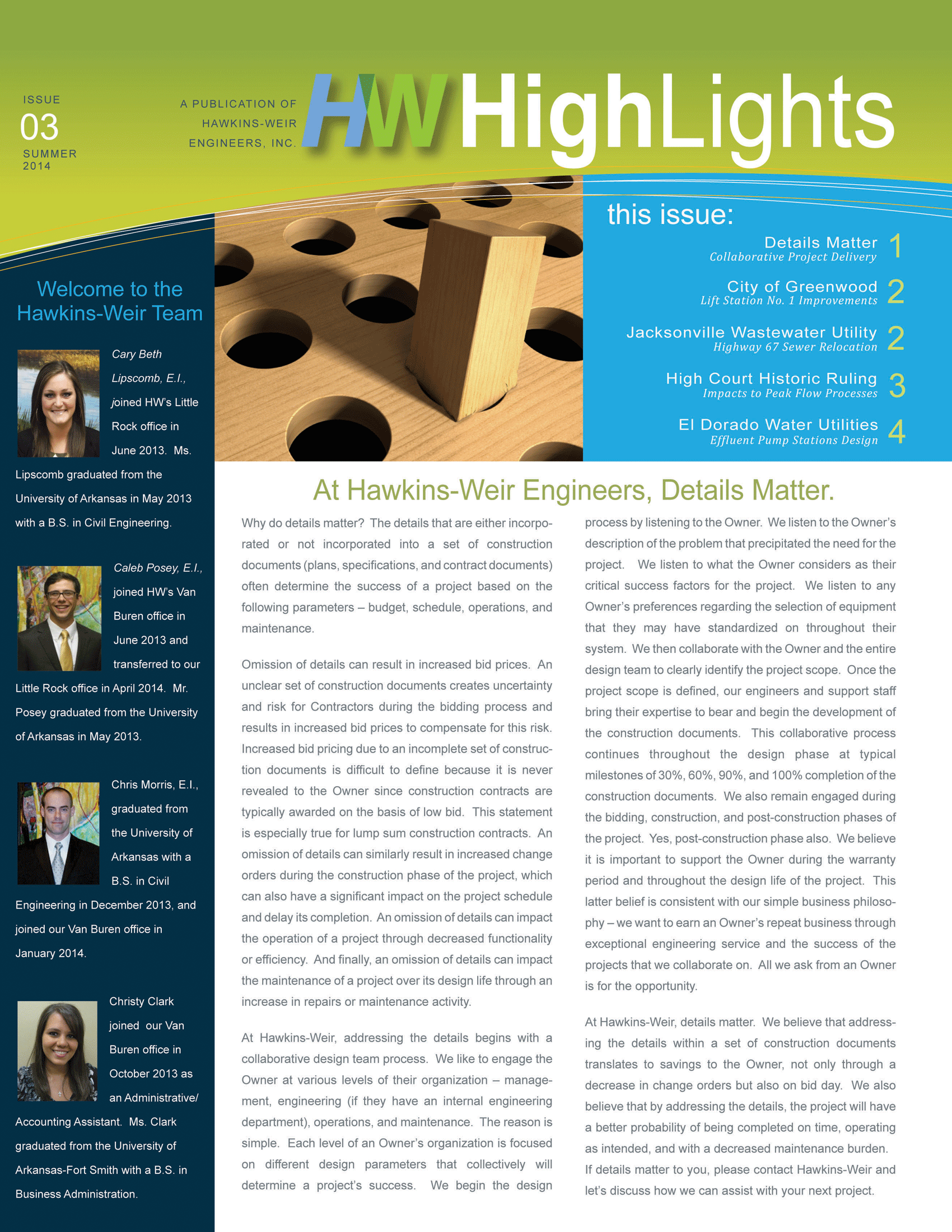 HW Newsletter Summer 2014